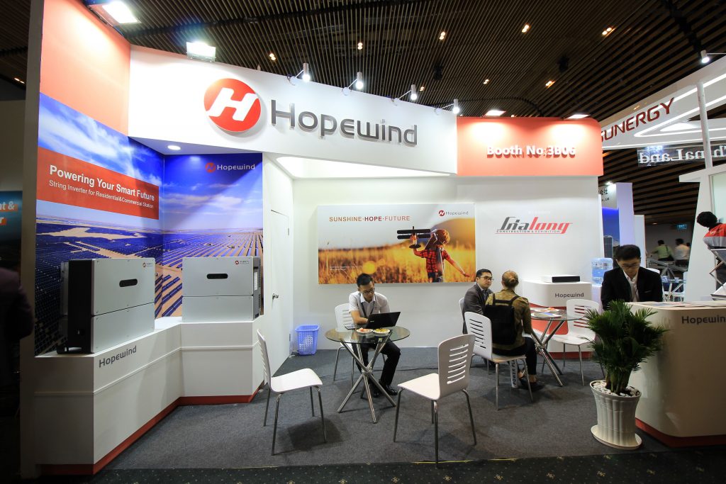 HOPEWIND - Design and construction of pavilions at Solar Show