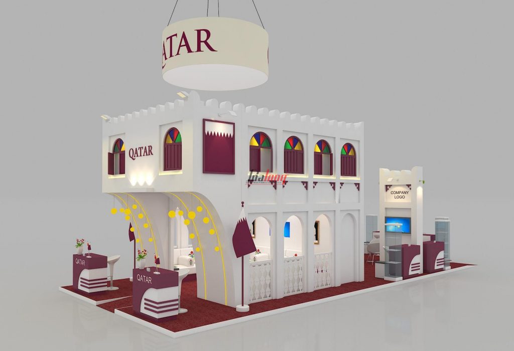 QATAR PAVILION- Construction and design of exhibition booth Vietnam Medi-Pharm Expo year 2019