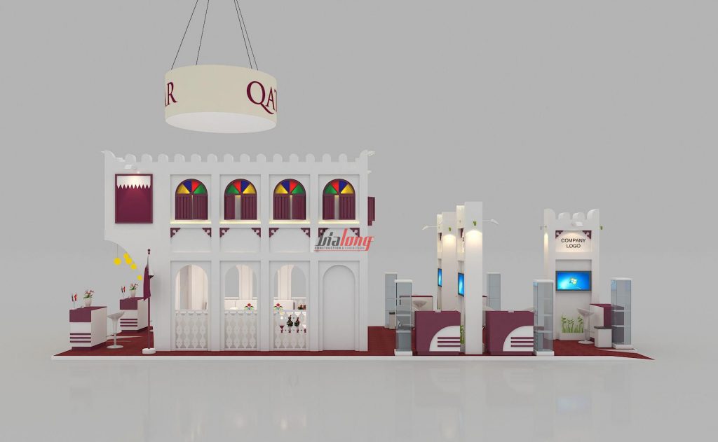 QATAR PAVILION- Construction and design of exhibition booth Vietnam Medi-Pharm Expo year 2019