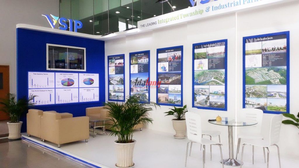 VSIP booth was designed and completed by Gia Long at the exhibition.