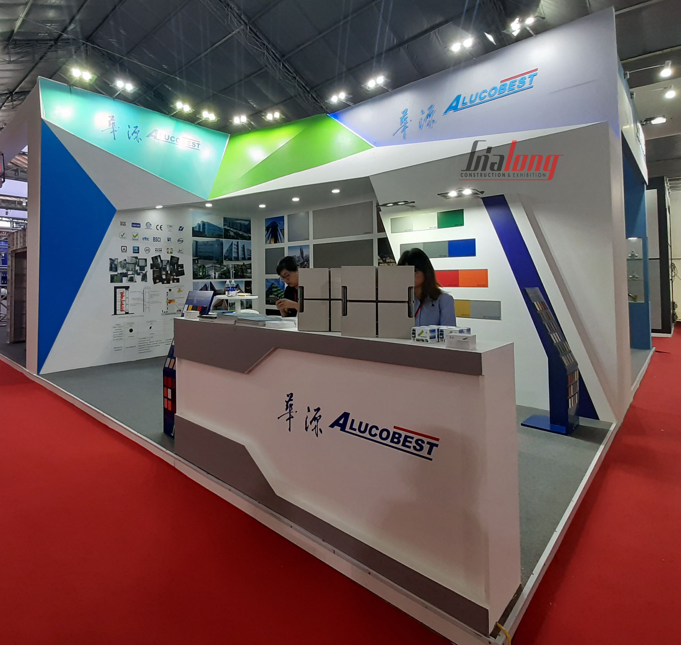 The Alucobest exhibition booth was designed and constructed by Gia Long