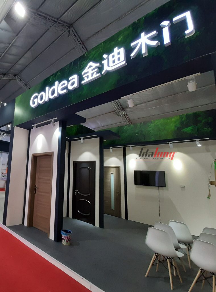 The Goldea exhibition stand was designed and constructed by Gia Long
