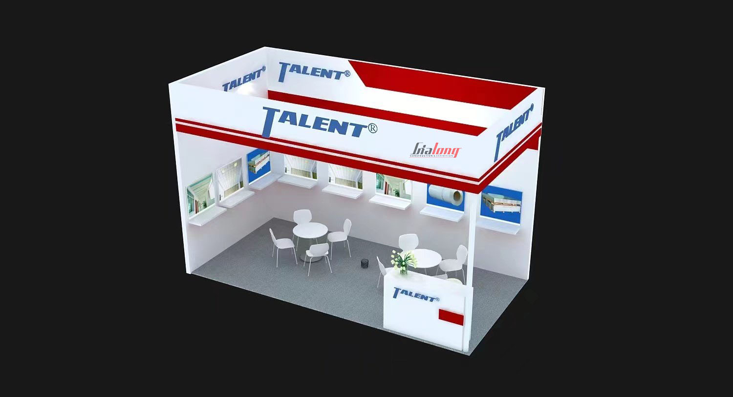 The Talent exhibition stand was designed and constructed by Gia Long