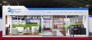 Thiết kế và thi công gian hàng triển lãm Vietbuild - Construction and design of pavilions at Vietbuild HCMC