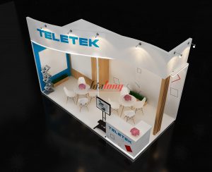 Teletek - Gian hàng được Gia Long thiết kế và thi công hoàn thiện 2023