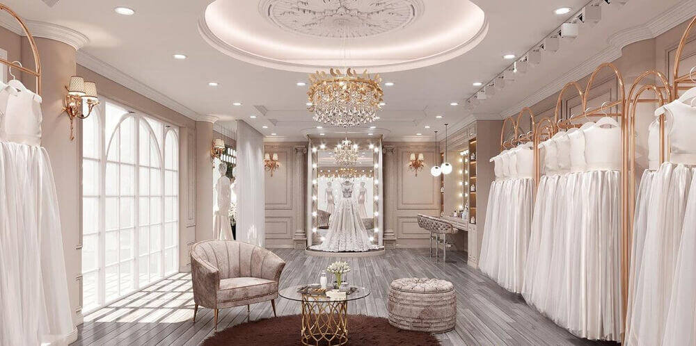 Thiết kế showroom áo cưới ấn tượng - thu hút