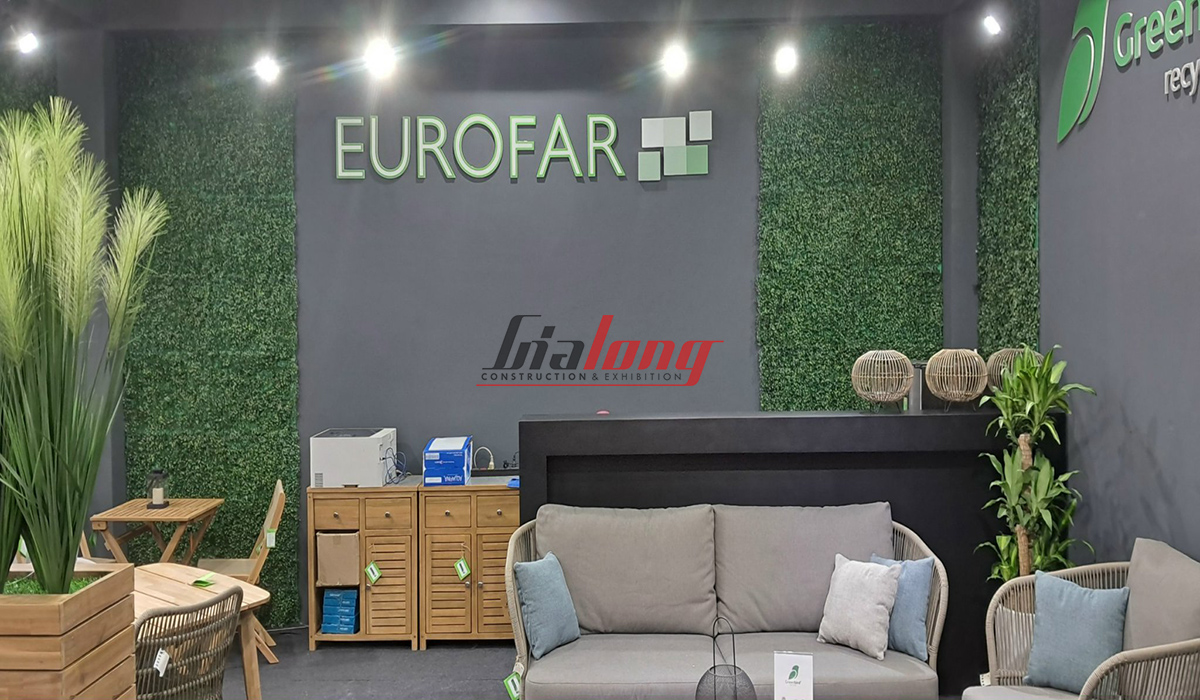 Gian hàng Eurofar được Gia Long thiết kế và thi công hoàn thiện tại triển lãm