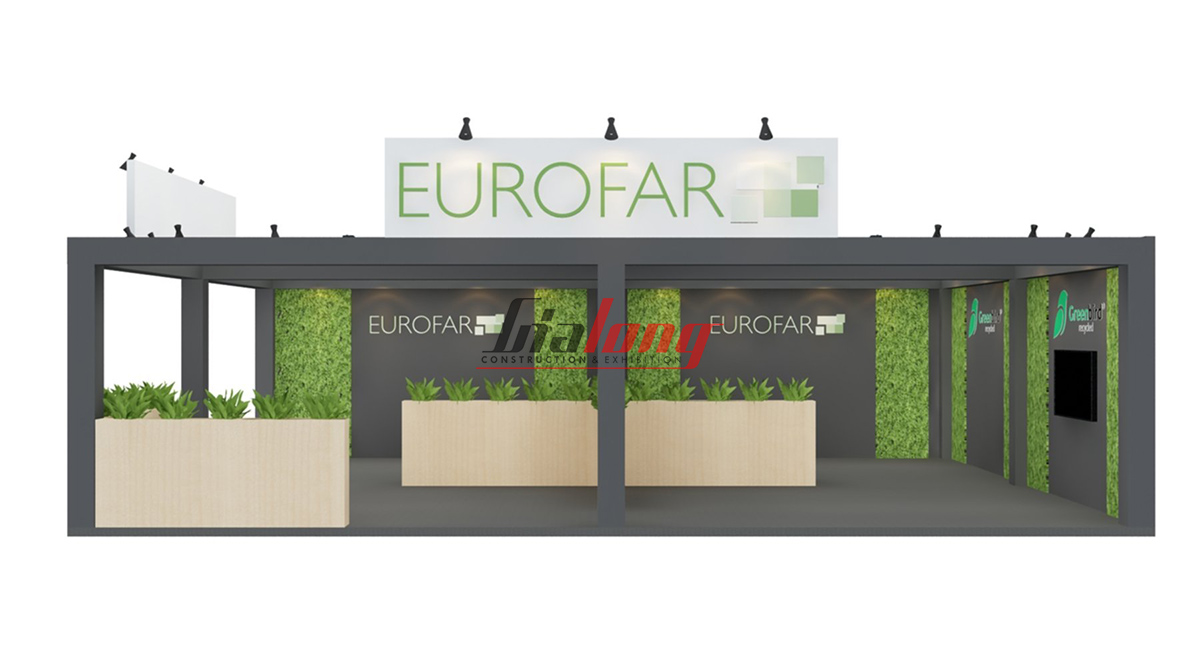Gian hàng Eurofar được Gia Long thiết kế và thi công hoàn thiện tại triển lãm