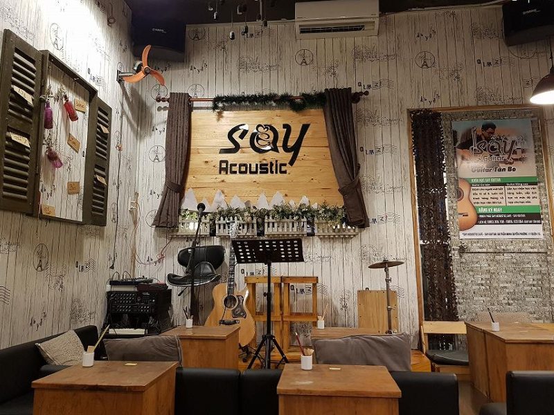 Mẫu thiết kế quán cafee acoustic phong cách Bohemian 