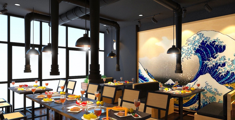 Thiết kế nhà hàng lẩu nướng theo phong cách Nhật