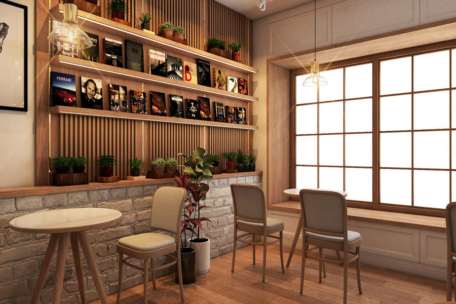 Tận dụng không gian cho thiết kế quán cafe diện tích nhỏ