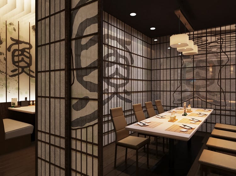 Mẫu: Thiết kế nhà hàng hải sản mang văn hóa Nhật Bản