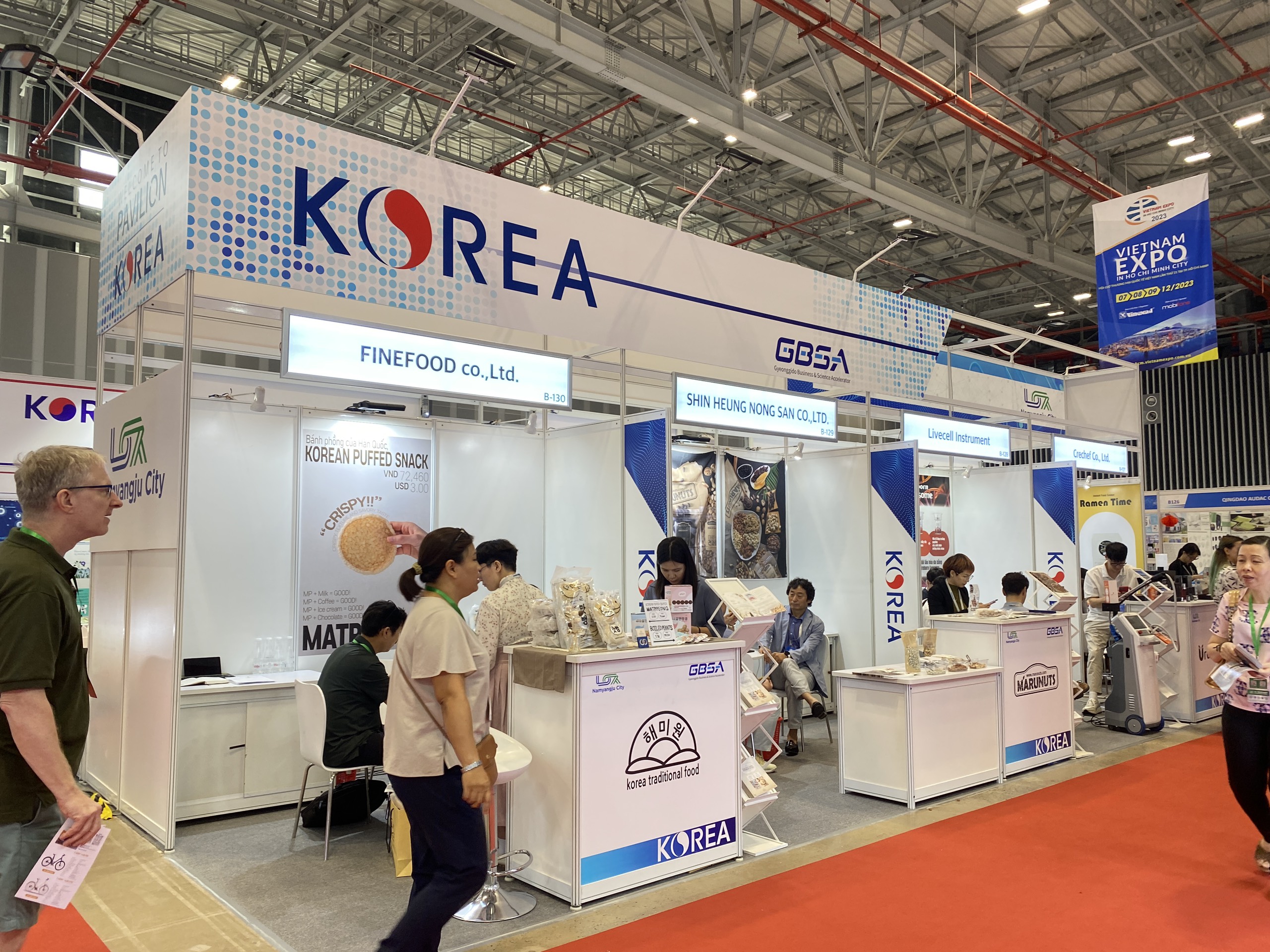 Korea - Thiết kế thi công gian hàng triển lãm - Design and construction of exhibition booth VIETNAM EXPO 2023