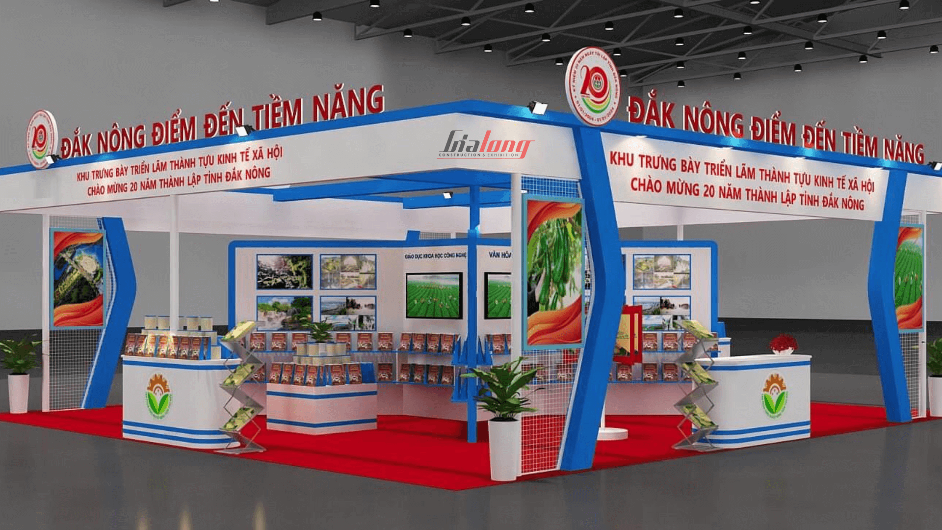 The exhibition booth was designed and constructed by Gia Long