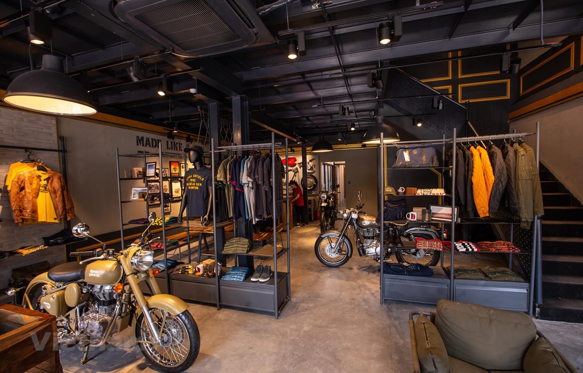 Mẫu: Phong cách Vintage trong thiết kế showroom xe máy