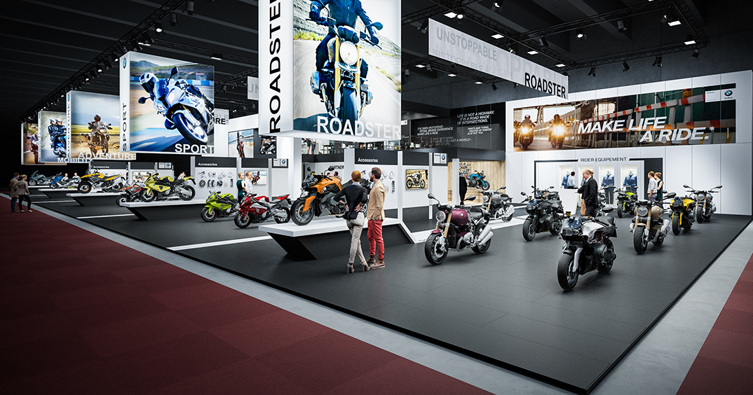 Mẫu: Thiết kế showroom xe máy với không gian mở