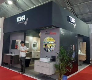 TALENT - Thi công thiết kế gian hàng triển lãm Vietbuild - Construction and design of Vietbuild exhibition booth - The stand of TONA was constructed by Gia Long